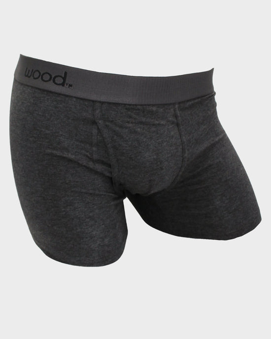 Graphite $|& Wood Underwear 3" Boxer Brief With Fly - Hanger Front