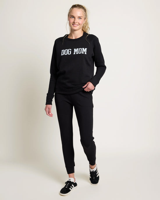 Black $|& Interval Dog Mom Graphic Pullover Sweatshirt - UGC On Fig