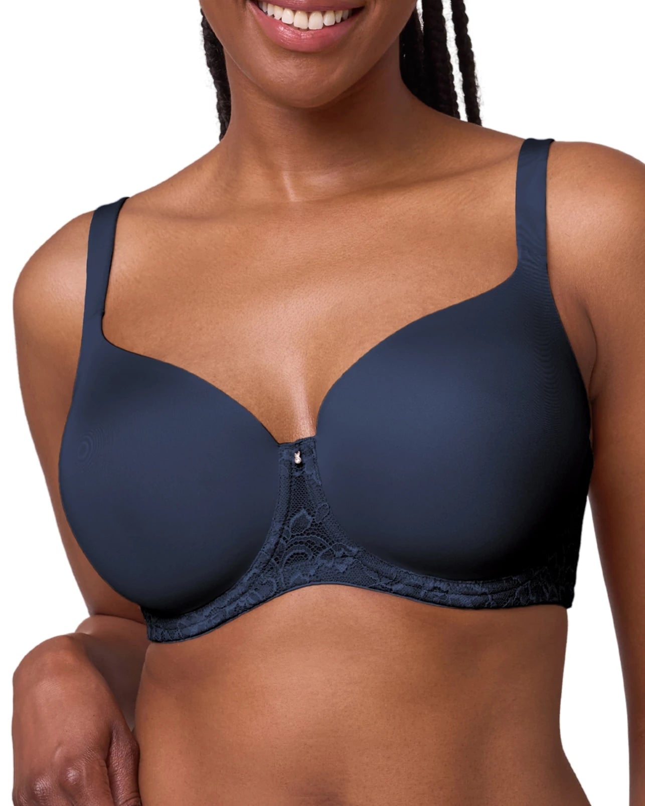 Cambridge Blue $|& Montelle Pure Plus Full Coverage T-Shirt Bra - VOF Detail