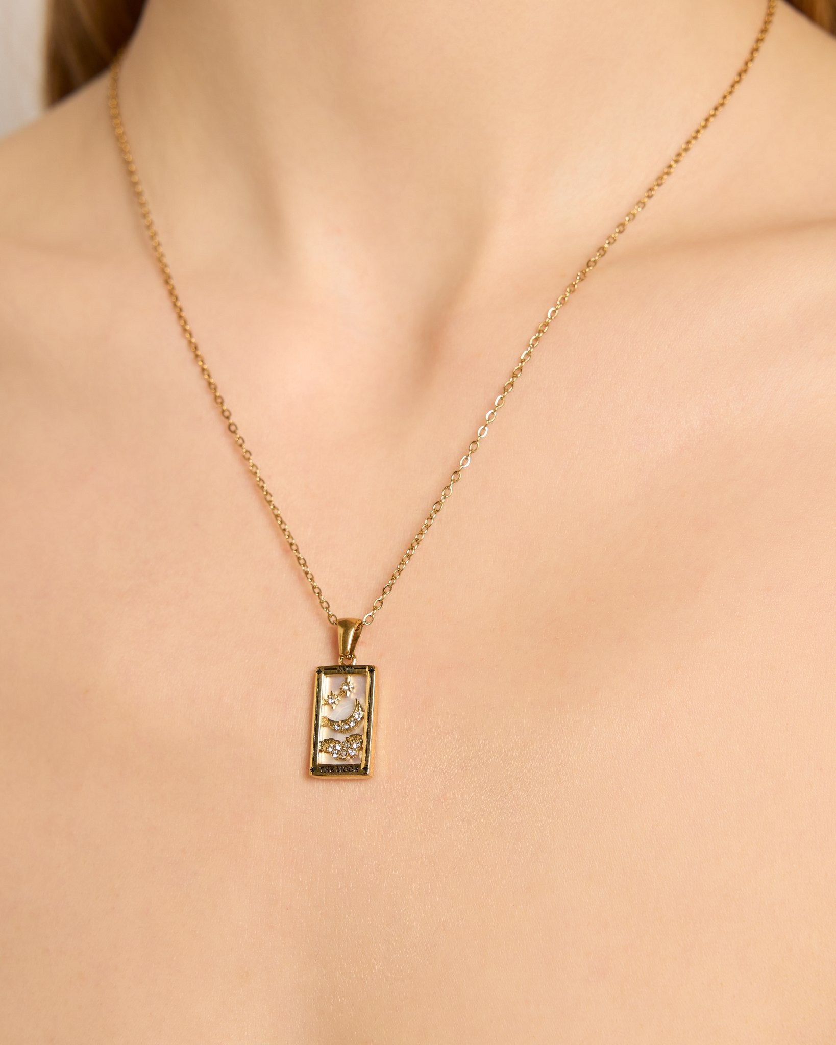 The Moon $|& Nakamol Tarot Card Necklace - SOF Full Front