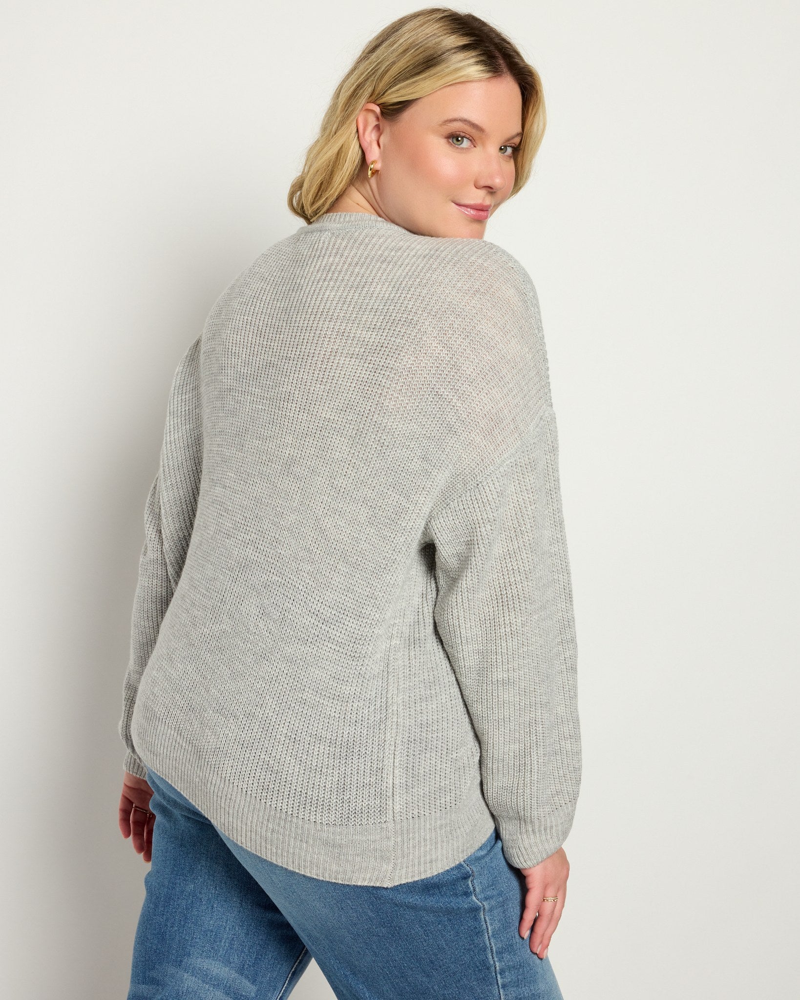 Grey $|& Cloud Ten Novelty Crewneck NYC - SOF Back