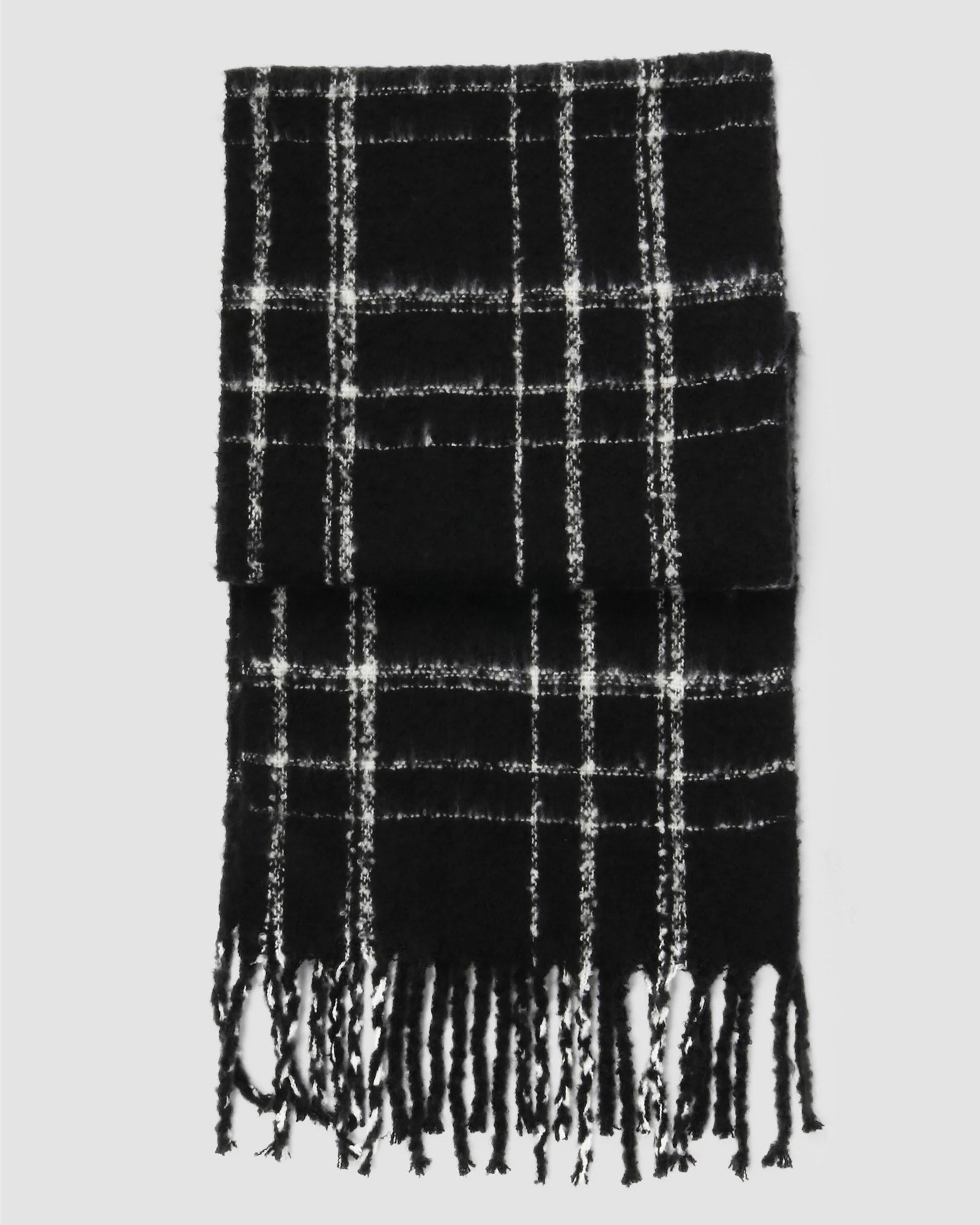 Black $|& David & Young Plaid Scarf - VOF Detail