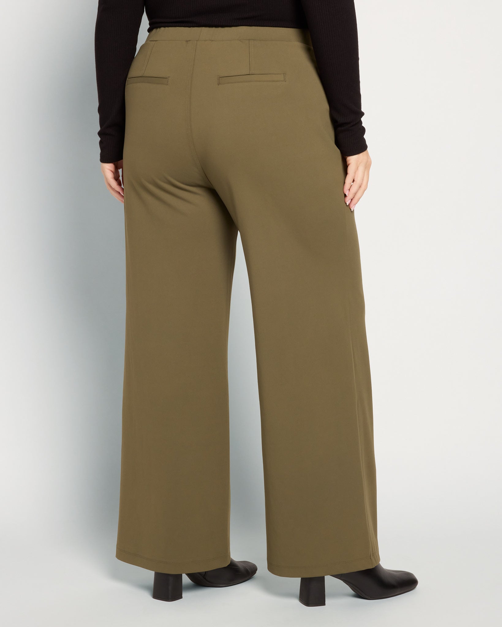 Grape Leaf $|& Bobeau Pleat Pant with Pockets - SOF Back