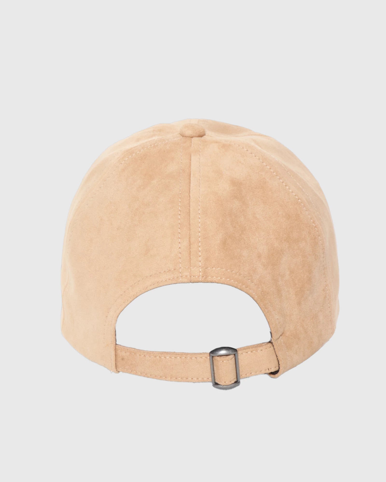 Beige $|& David & Young Cowboy Hat Embroidered Suede Baseball Cap - Hanger Side