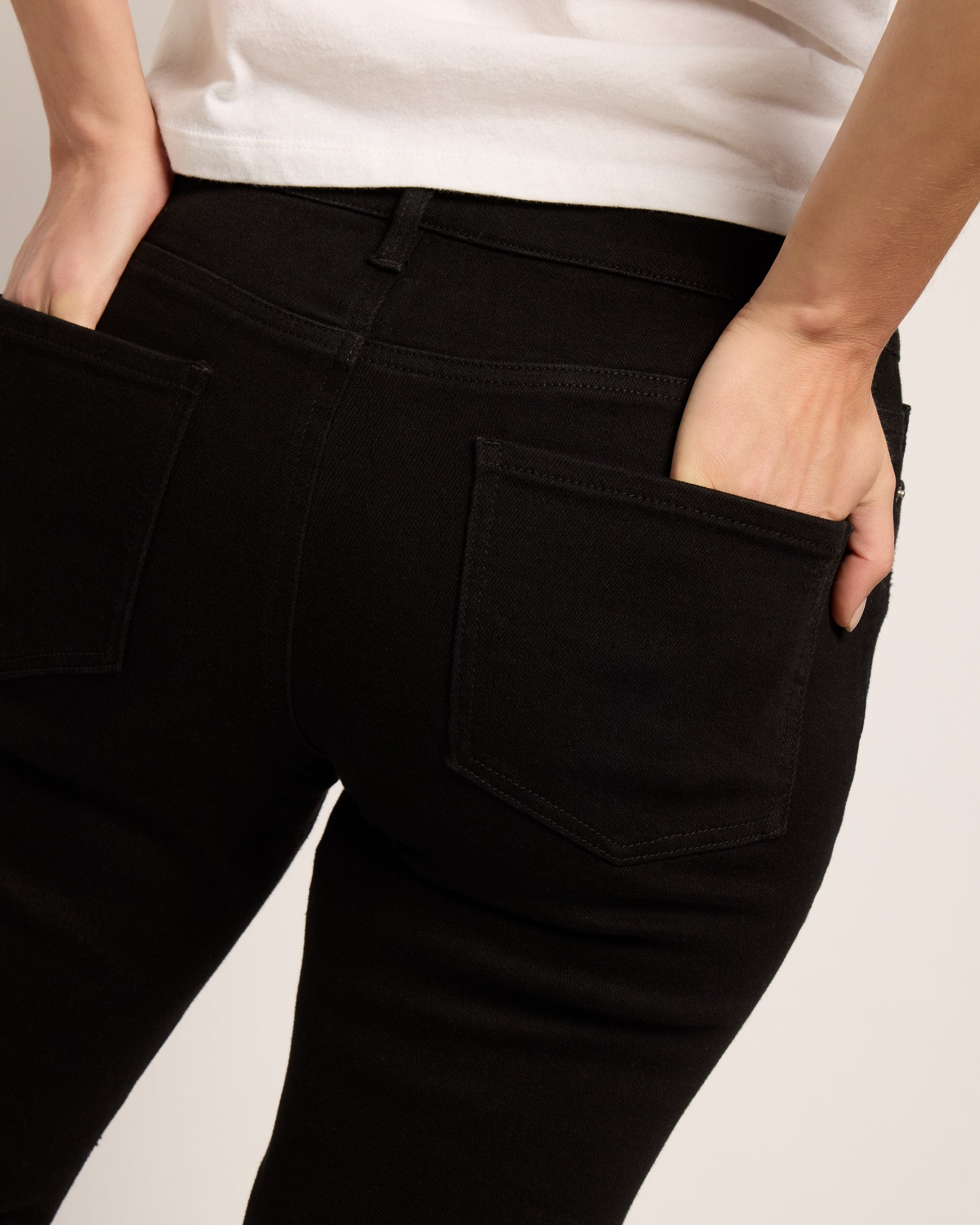 Black $|& SEAS Taurus Cuffed Skinny Jean - SOF Full Front