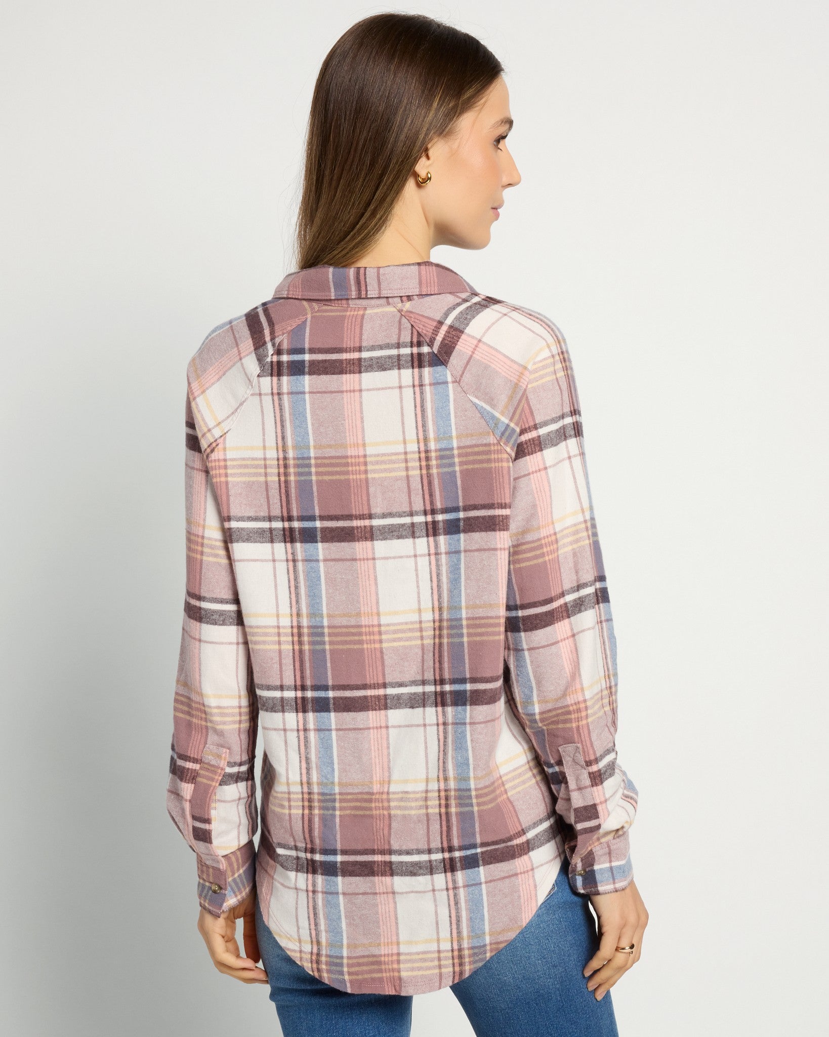 Snowflower Plaid $|& Herizon Willow Button Front Shirt - SOF Back