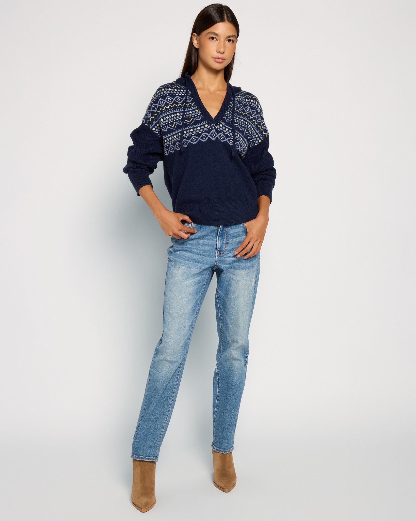 Mariner Midnight $|& Herizon Georgia Hooded Sweater - UGC On Fig