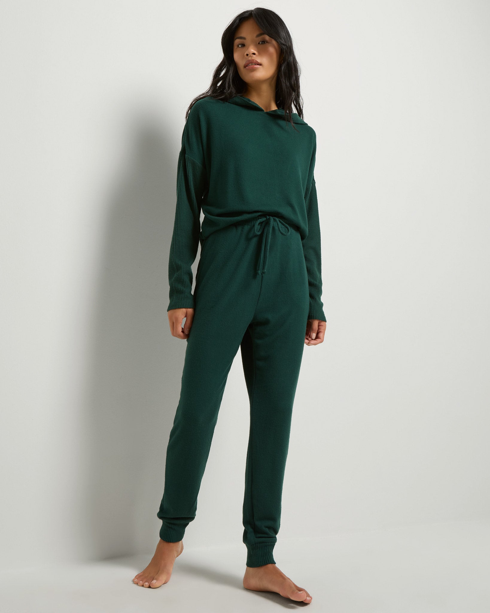 Hunter Green $|& SEAS Downtime Hooded Tee - UGC On Fig