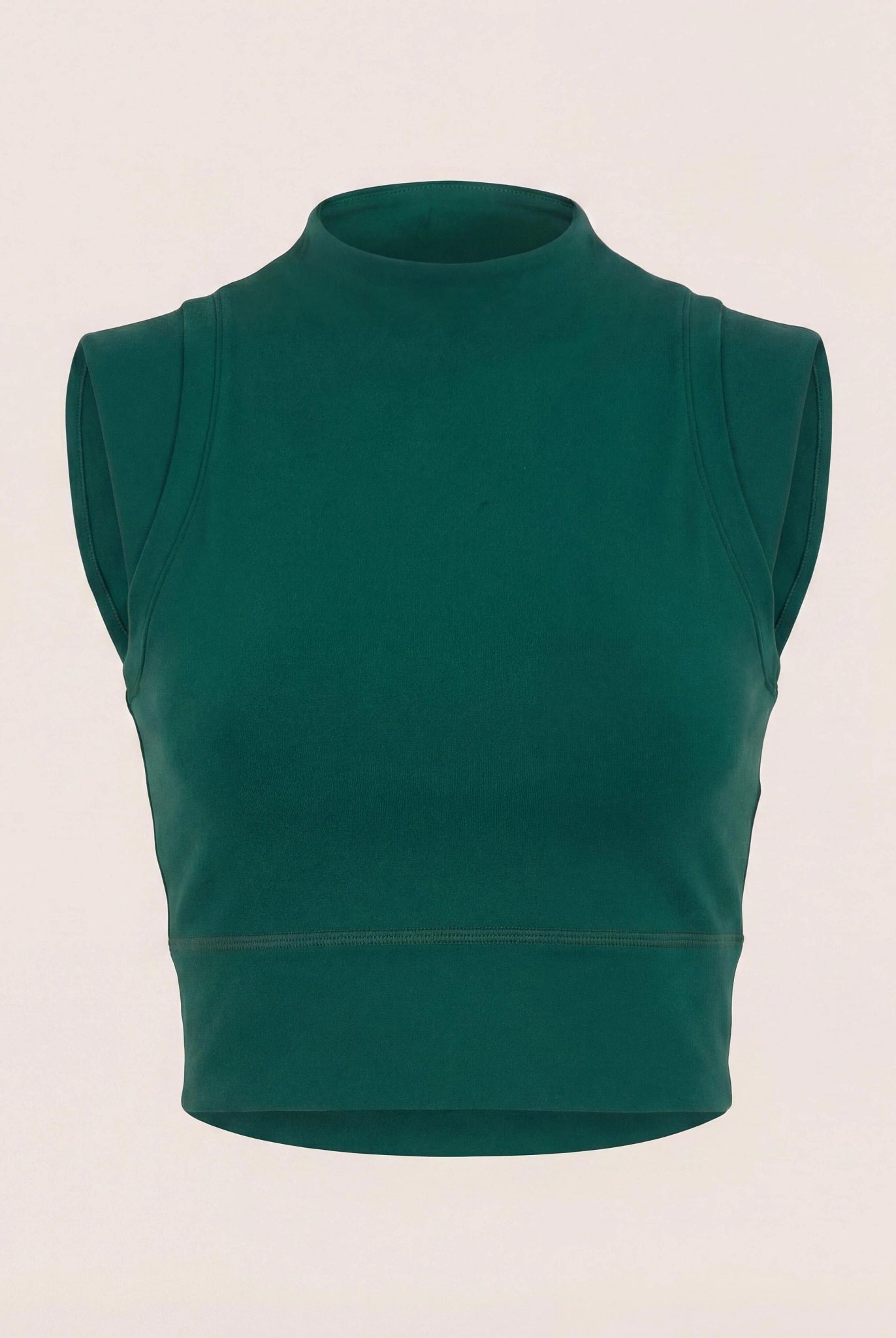 Forest Green $|& Interval CloudLight Vibe Long Crop Tank - Hanger Detail