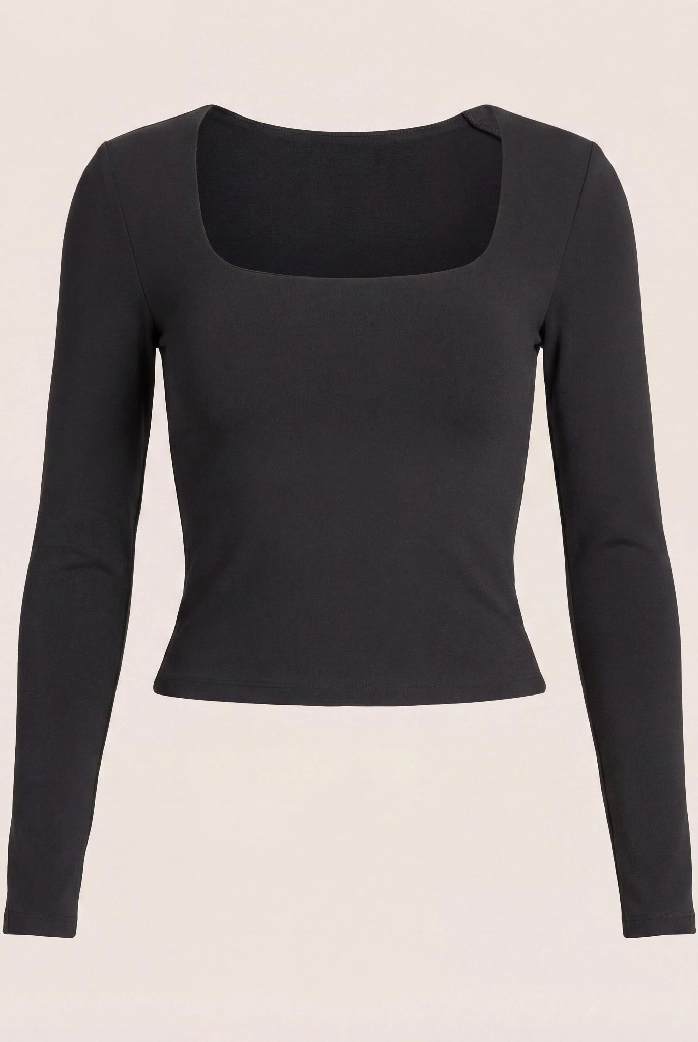 Black $|& Interval CloudLight Tempo Long Crop Top - Hanger Detail