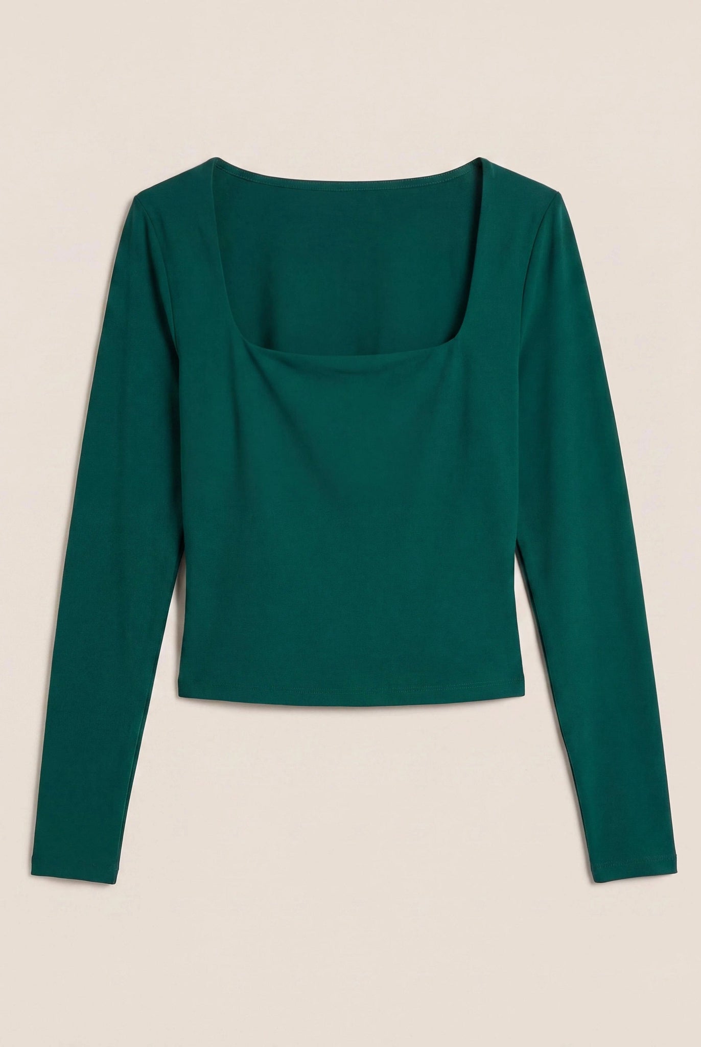 Forest Green $|& Interval CloudLight Tempo Long Crop Top - Hanger Detail