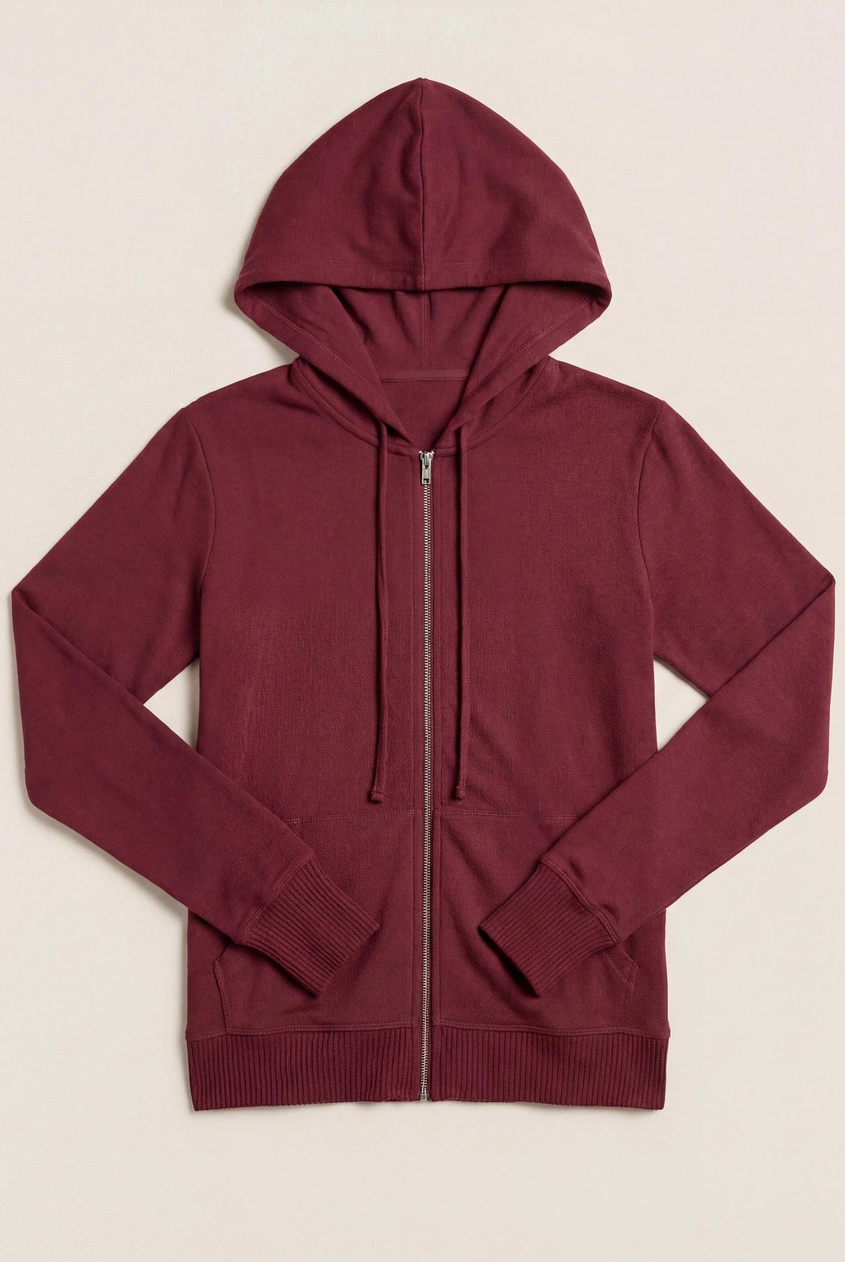 Black Cherry $|& Interval Hacci Zip Hoodie - Hanger Detail