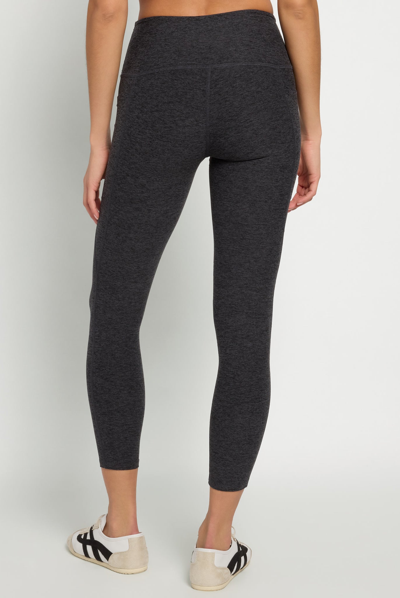 Heather Charcoal $|& Interval FlowHeather Sculpt Pocket Legging - SOF Back