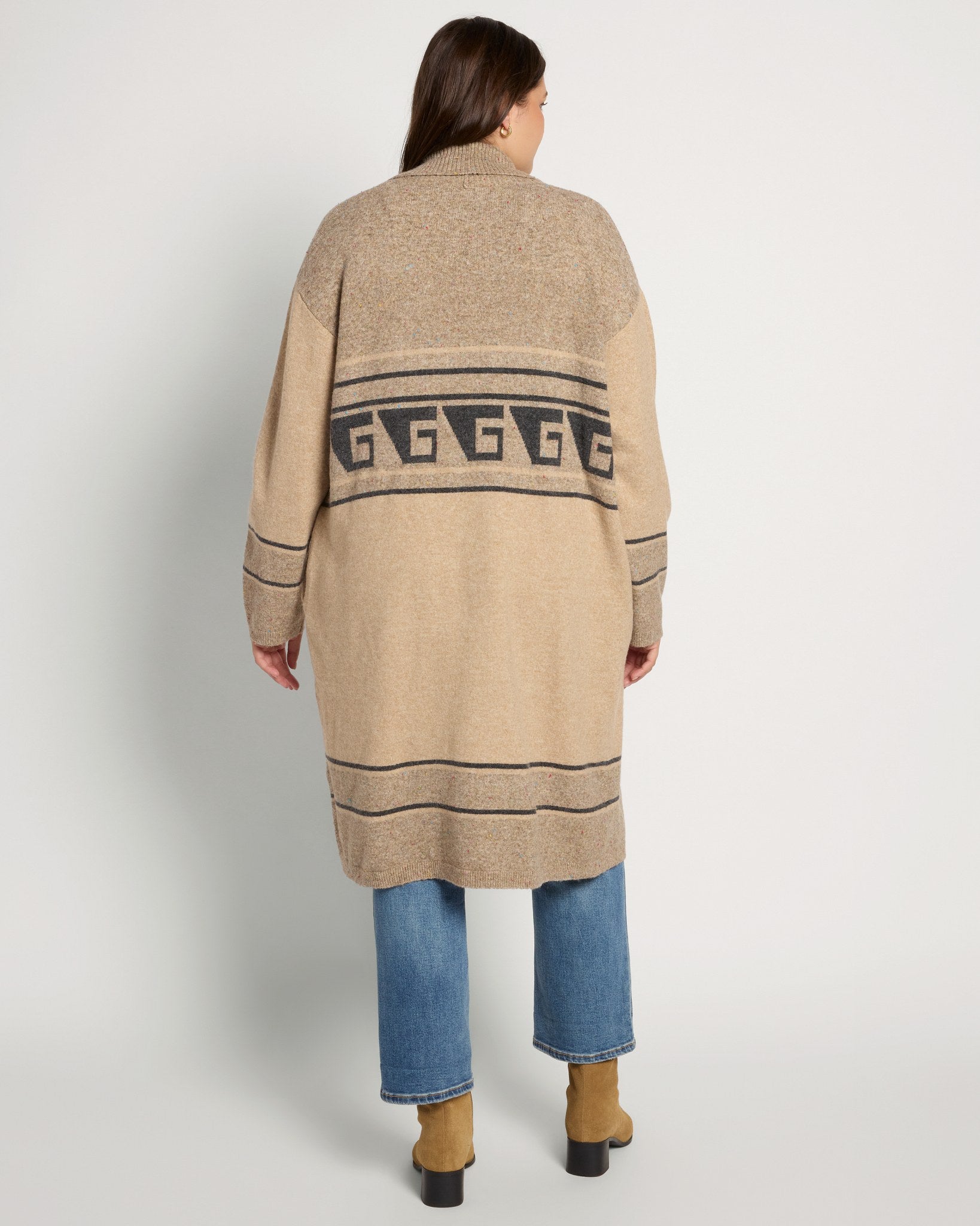 Birch Geo $|& SEAS Canyon Duster Cardigan - SOF Back