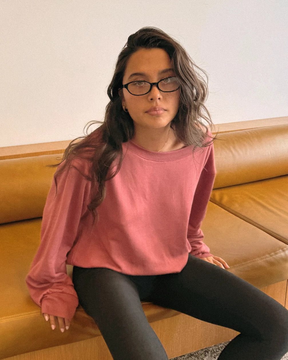 Marsala $|& Interval Flex Fleece One Shoulder Pullover - SOF Side