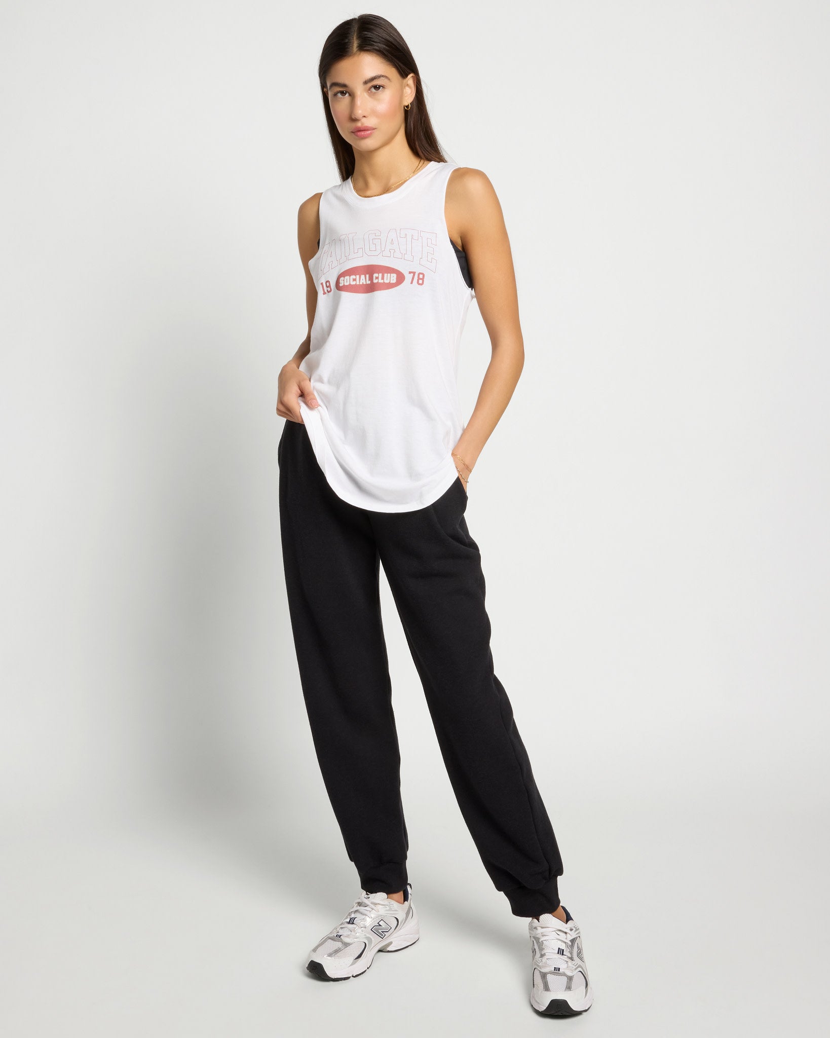 White $|& Interval Venus Graphic Tank-Tailgate - UGC On Fig