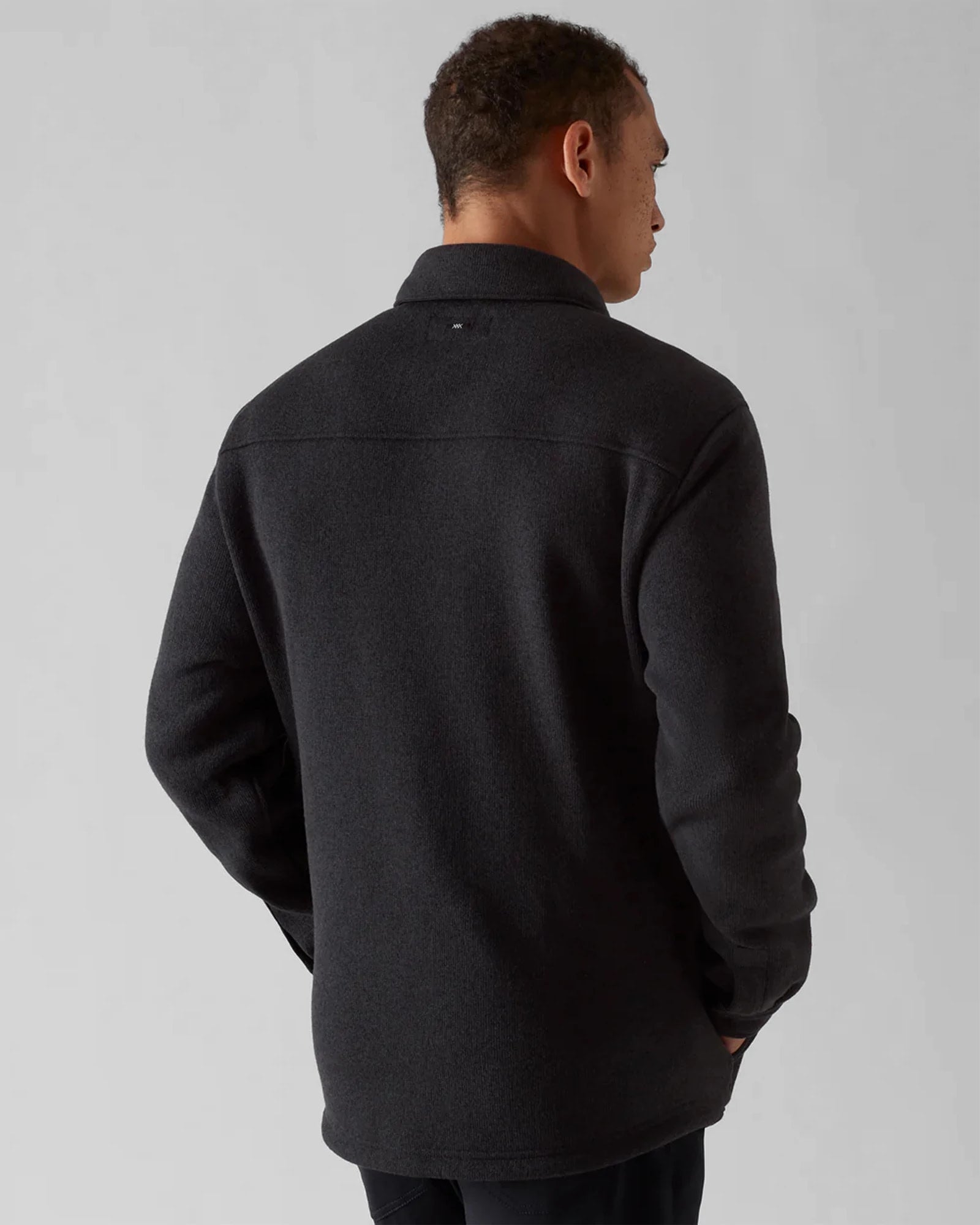 Black $|& Rhone Fleece Shacket - Hanger Side