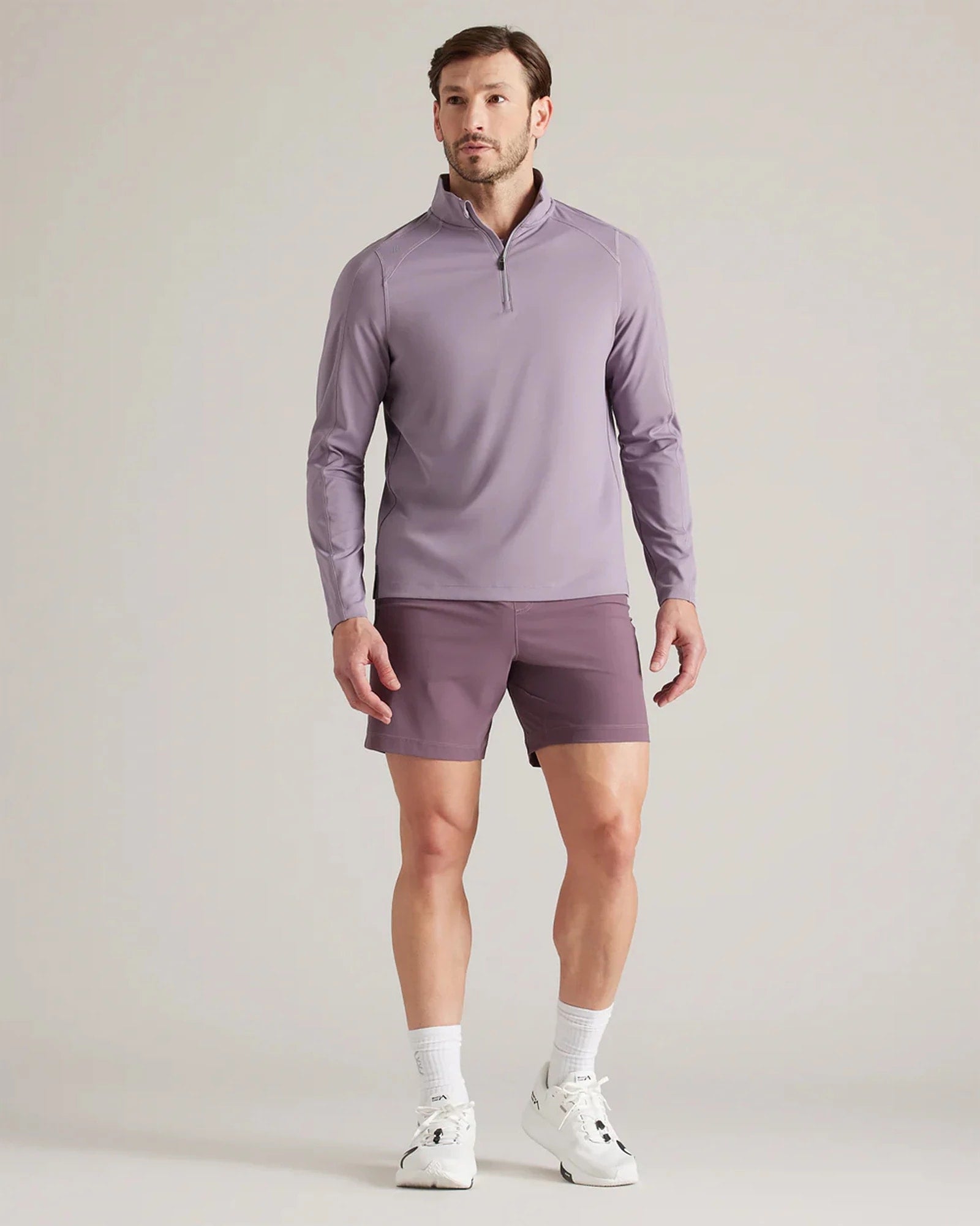 Gray Stone $|& Rhone Rise 1/4 Zip - VOF Detail