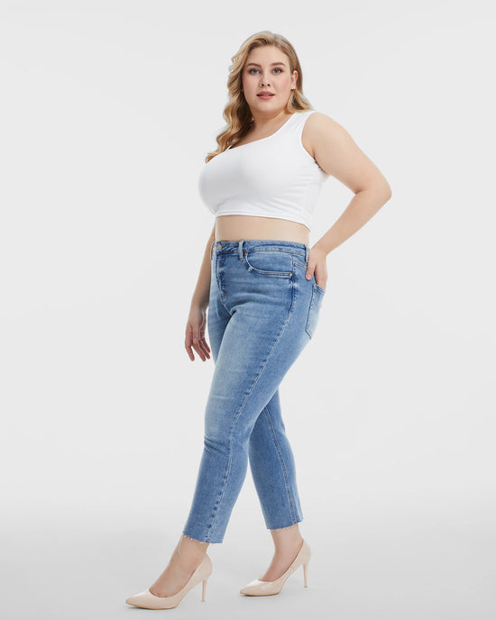 Lonely $|& Bayeas High Rise Skinny Ankle Jean - Hanger Front