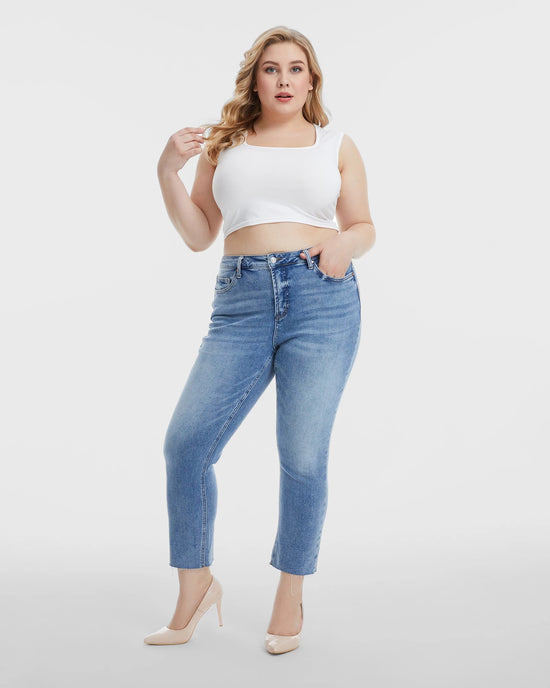 Lonely $|& Bayeas High Rise Skinny Ankle Jean - VOF Detail