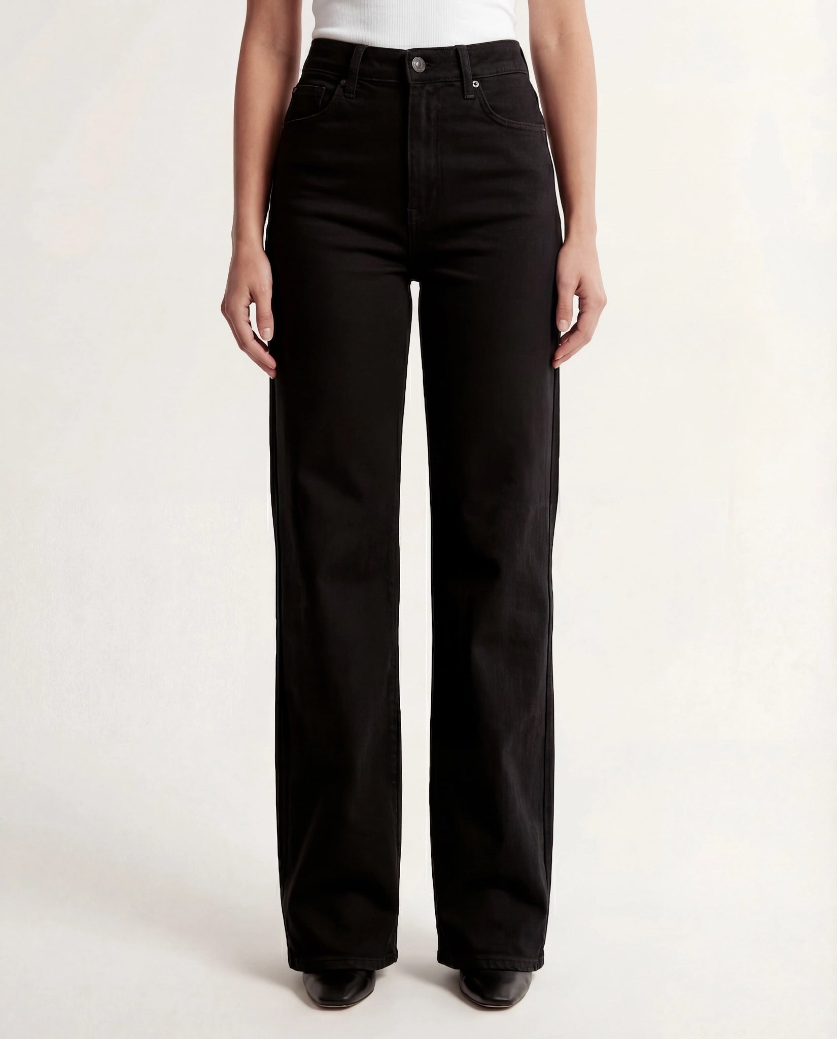 Jet Black $|& Hidden The Tracey Straight Leg Jeans
