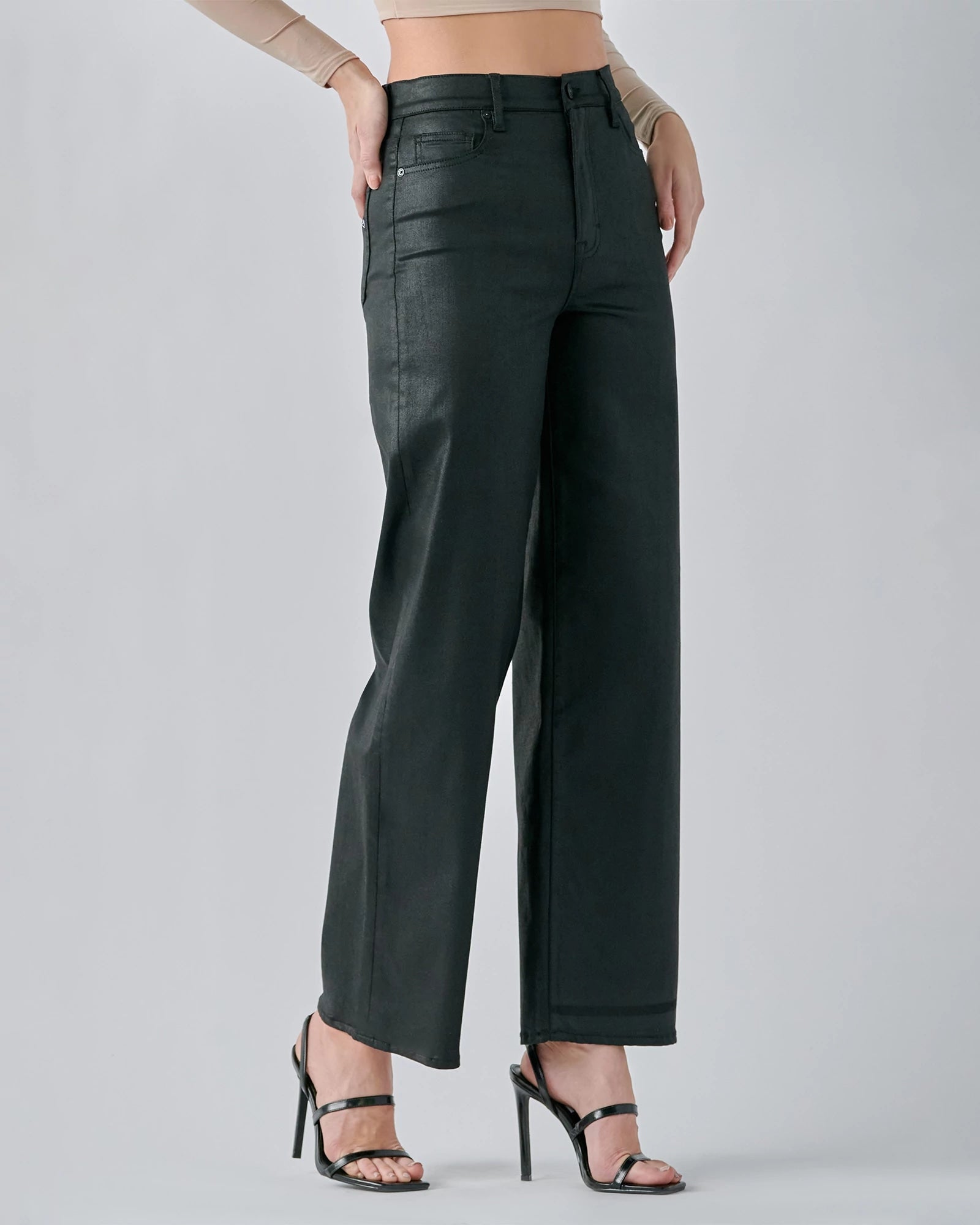 Black Coated $|& Hidden The Logan Dad Jean - Hanger Front