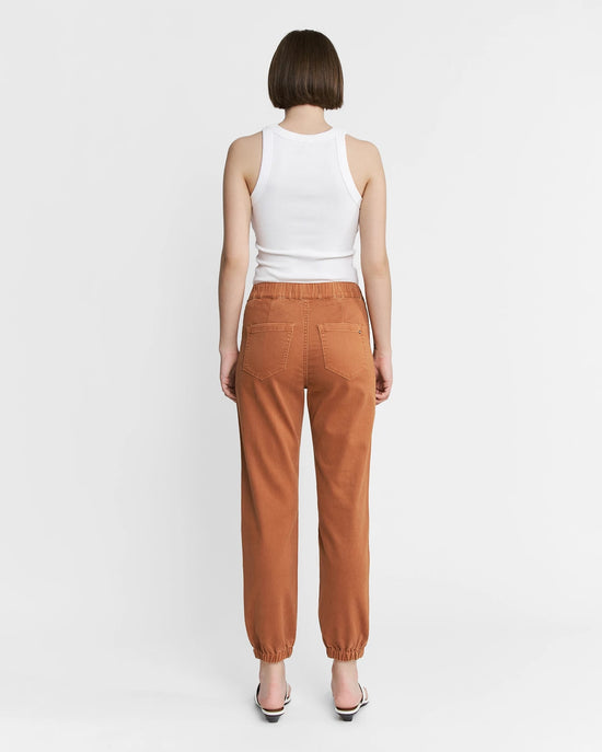 Cinnamon $|& Mica Denim High Rise Jogger - Hanger Side