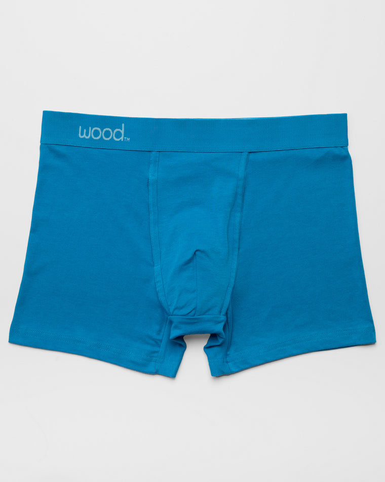 Swedishblue $|& Wood Underwear 3" Boxer Brief With Fly - Hanger Detail