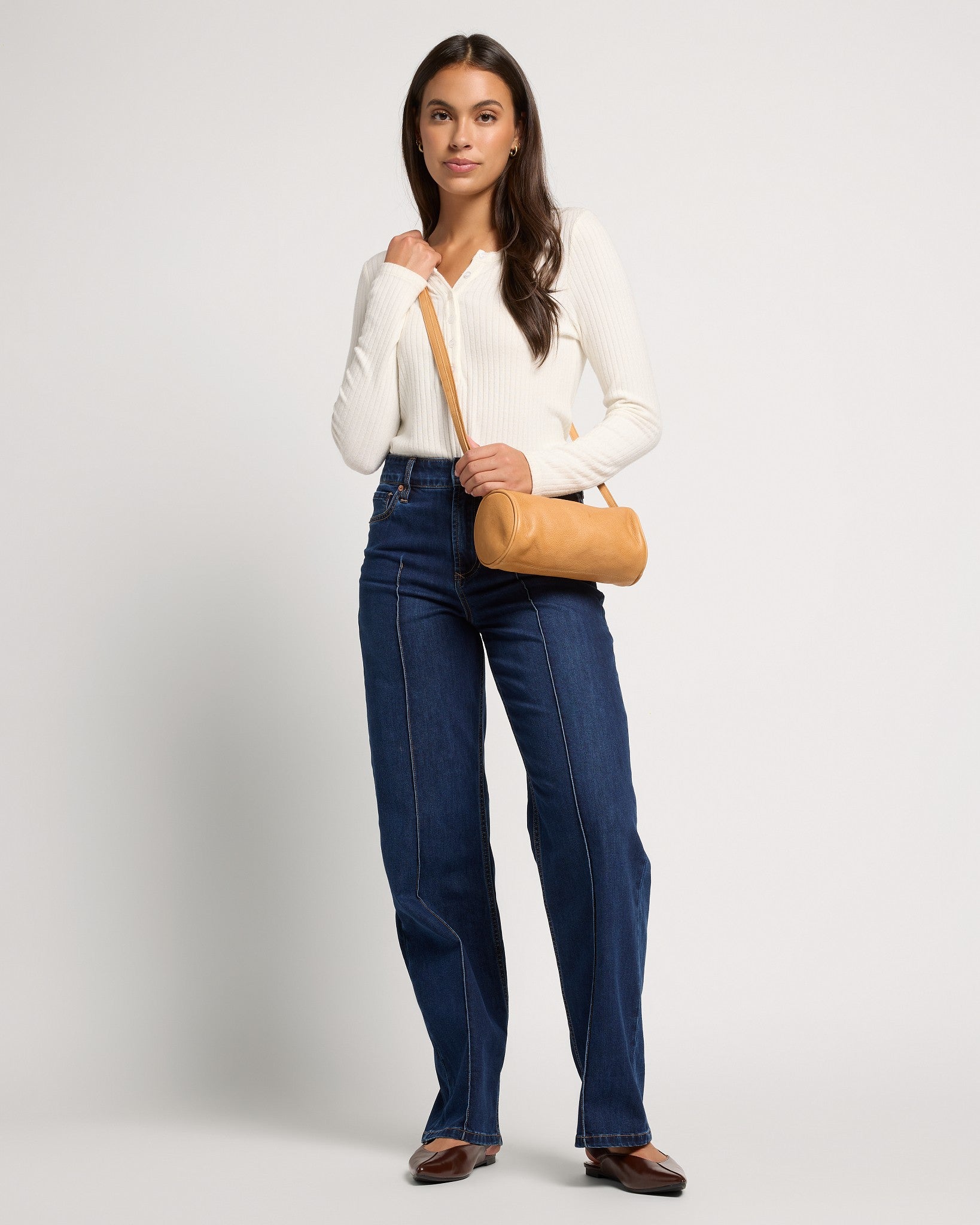 Camel $|& Latico Leathers Twyla Crossbody - SOF Front