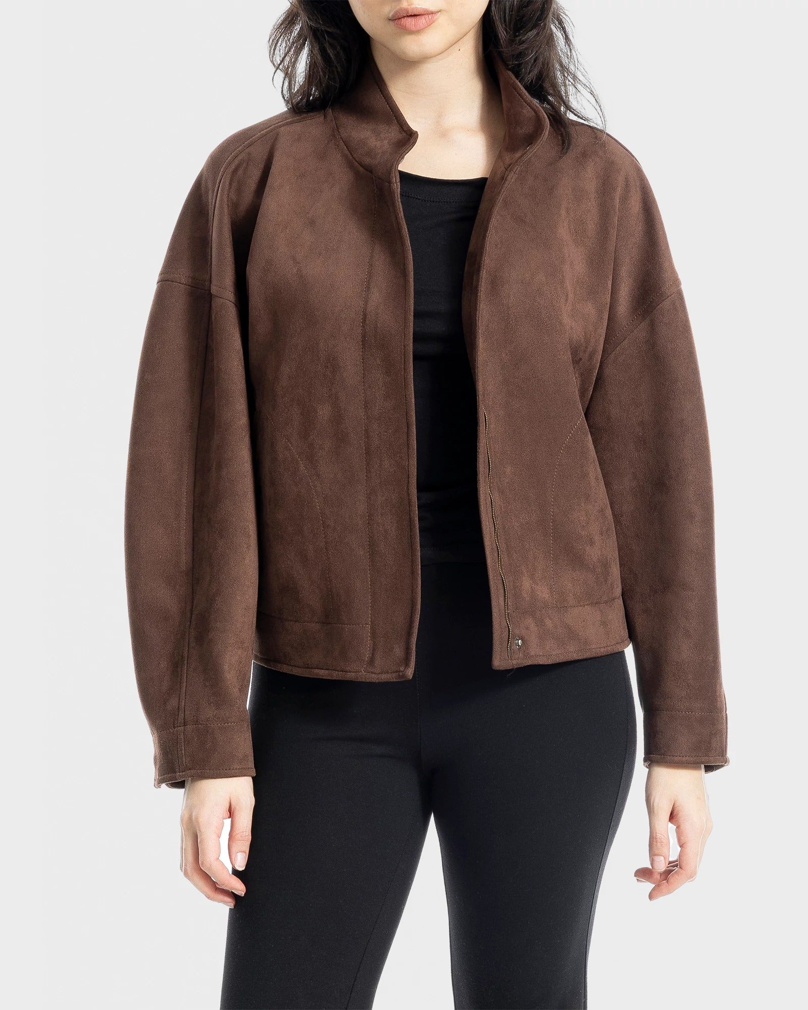 Sequoia $|& Max Studio Vegan Suede Jacket - VOF Detail