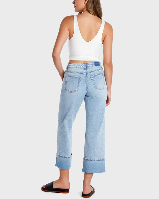 Cool Girl Blue $|& Hint of Blu Clever Cuffed High Rise Jeans - Hanger Side