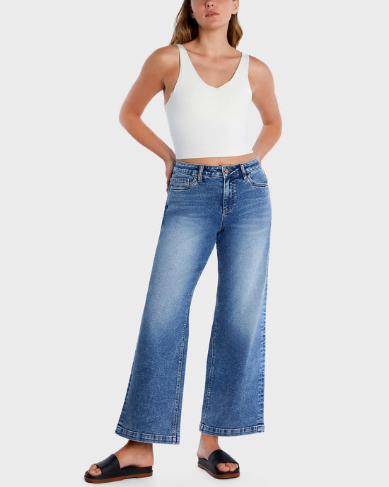 90's Blue $|& Hint of Blu Clever High Rise Straight Leg Jeans - VOF Detail