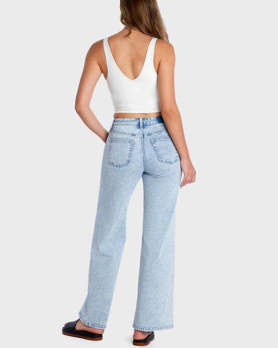 Marlin Blue $|& Hint of Blu Classic Mid Rise Wide Leg Jeans - Hanger Side