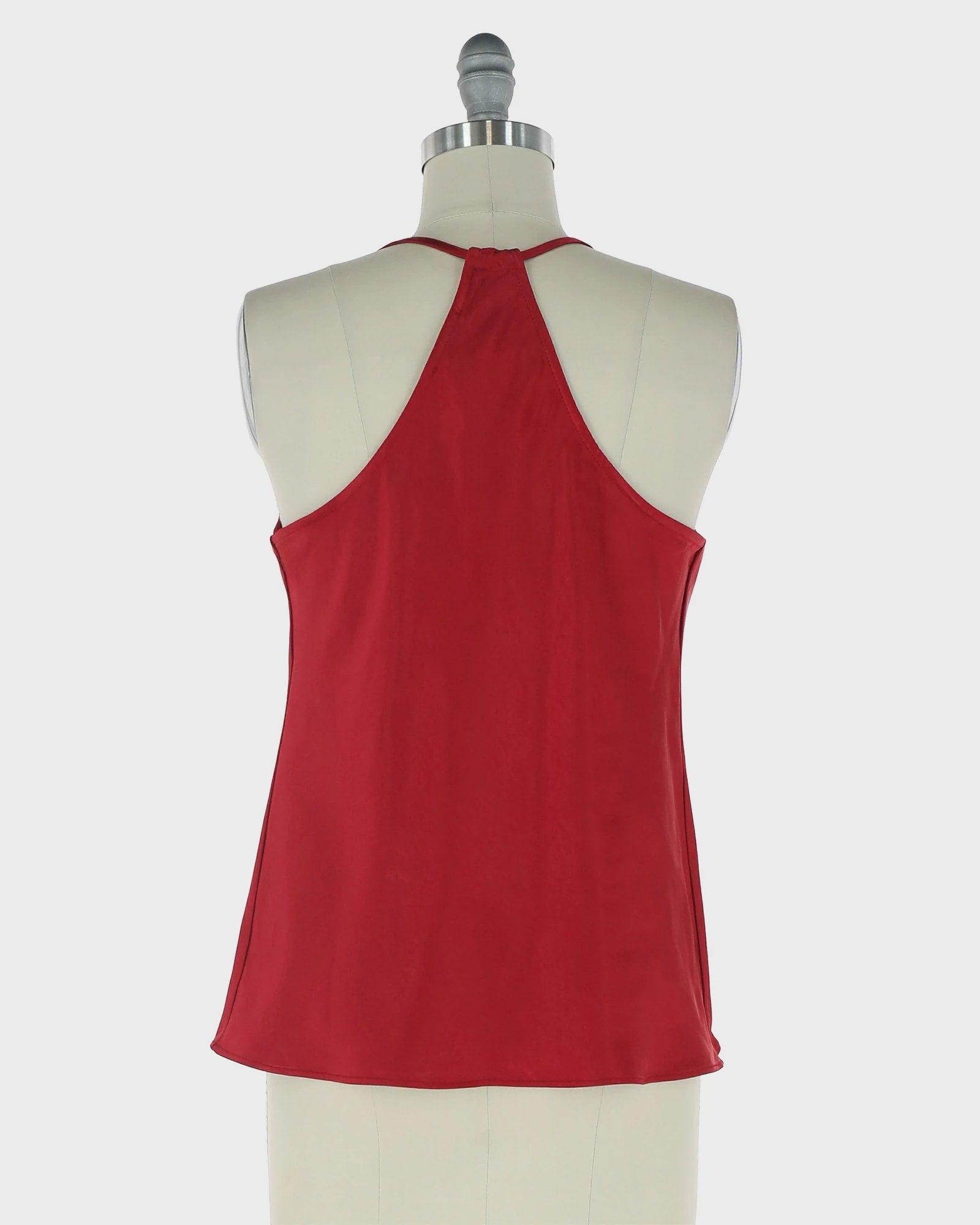 Red $|& Skies Are Blue Cowl Neck Racerback Cami - Hanger Side