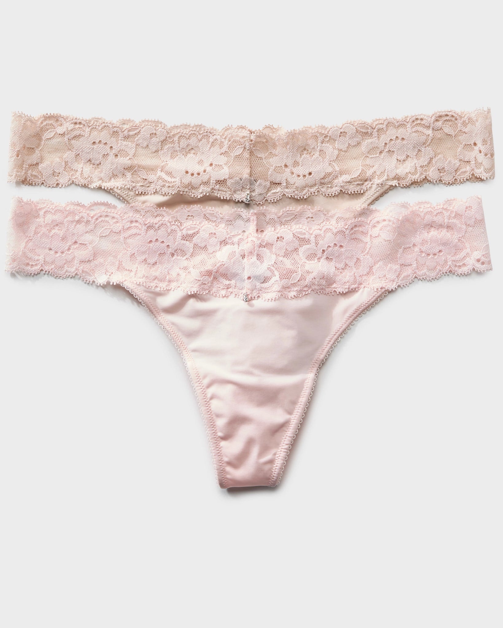 Blush/Champagne 2 Pack $|& Montelle Thong - Hanger Detail