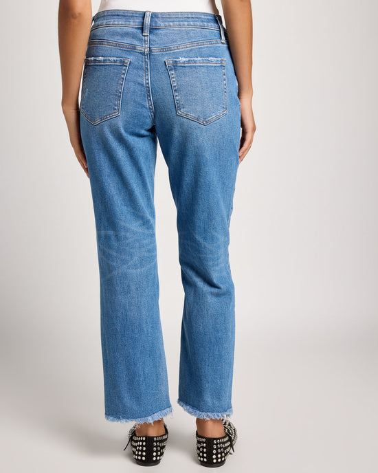 Stately Blue $|& Flying Monkey Jeans Mid Rise Slim Wide Leg Jeans - SOF Back
