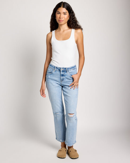 Talented Blue $|& Lovervet Mid Rise Ankle Straight Leg Jeans - UGC On Fig