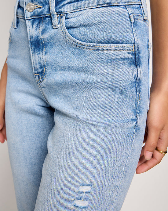 Talented Blue $|& Lovervet Mid Rise Ankle Straight Leg Jeans - SOF Full Front
