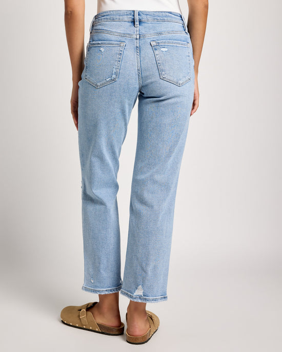 Talented Blue $|& Lovervet Mid Rise Ankle Straight Leg Jeans - SOF Back