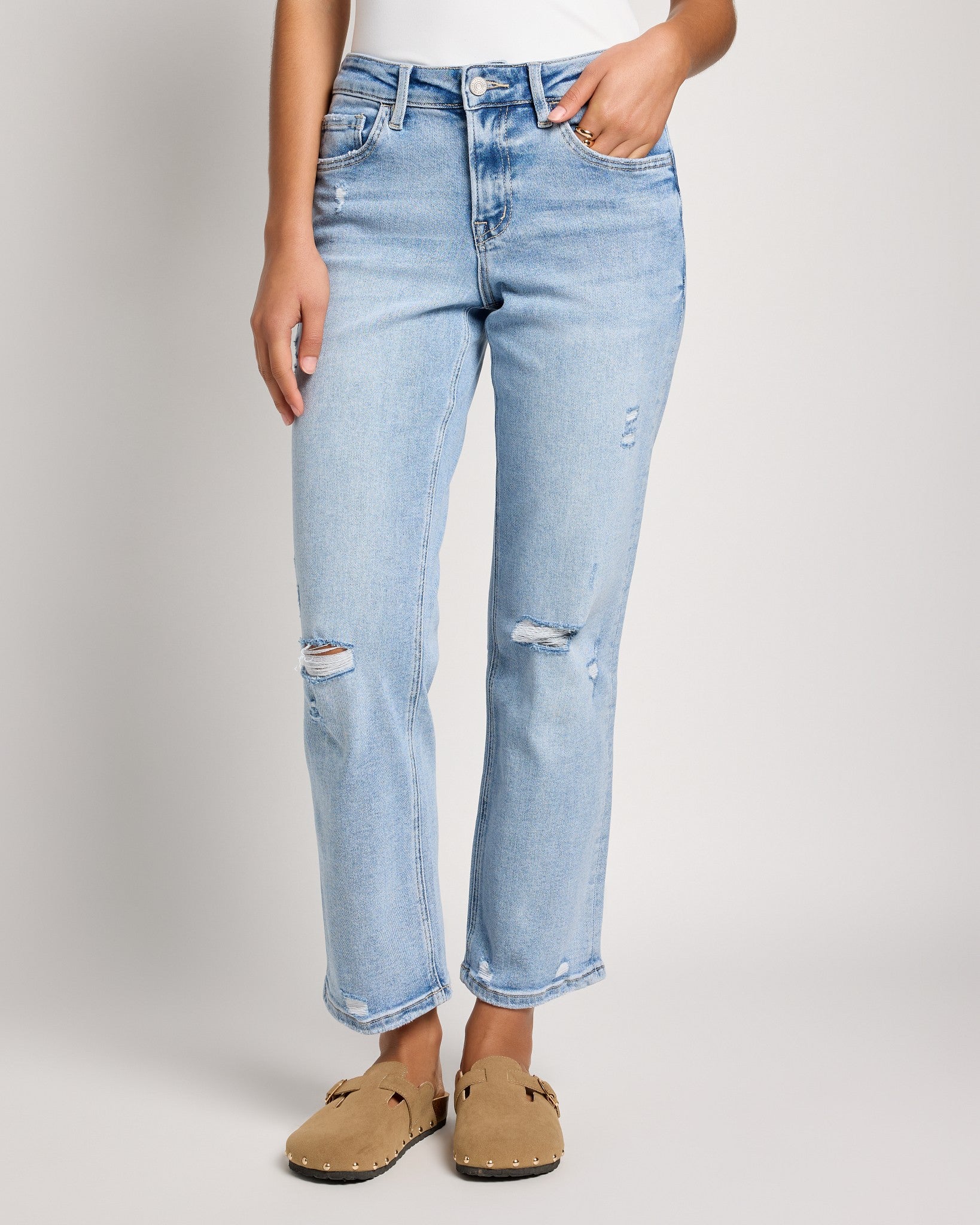Talented $|& Lovervet Mid Rise Ankle Straight Leg Jeans - SOF Front