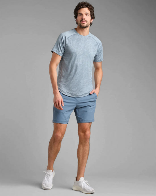 Stone Blue Heather $|& Rhone Atmosphere Tee - VOF Detail