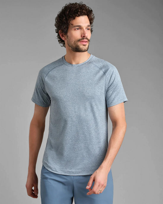 Stone Blue Heather $|& Rhone Atmosphere Tee - VOF Detail