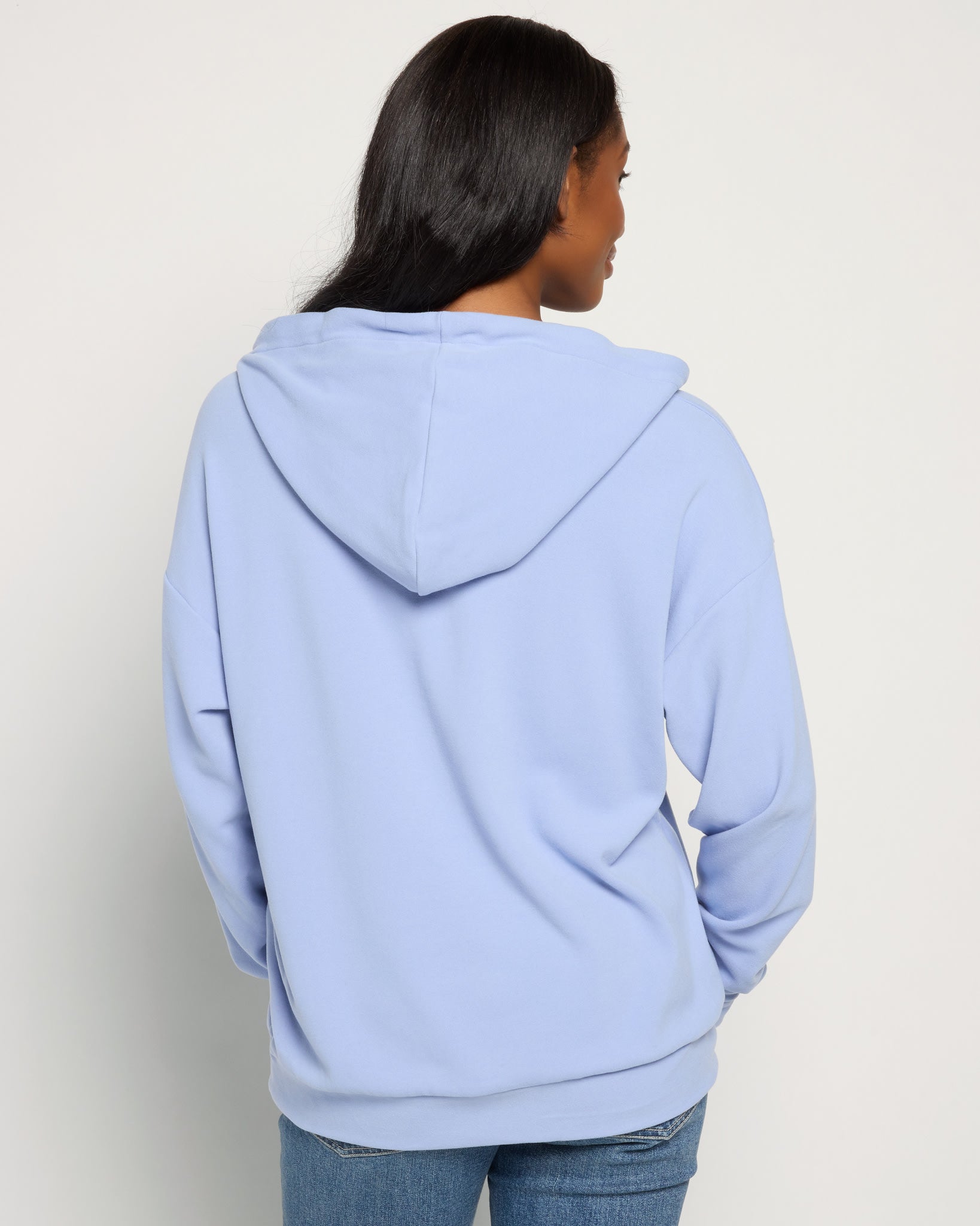 Bluebell Haze $|& Cloud Ten Long Sleeve Plush Drawstring Hoodie - SOF Back