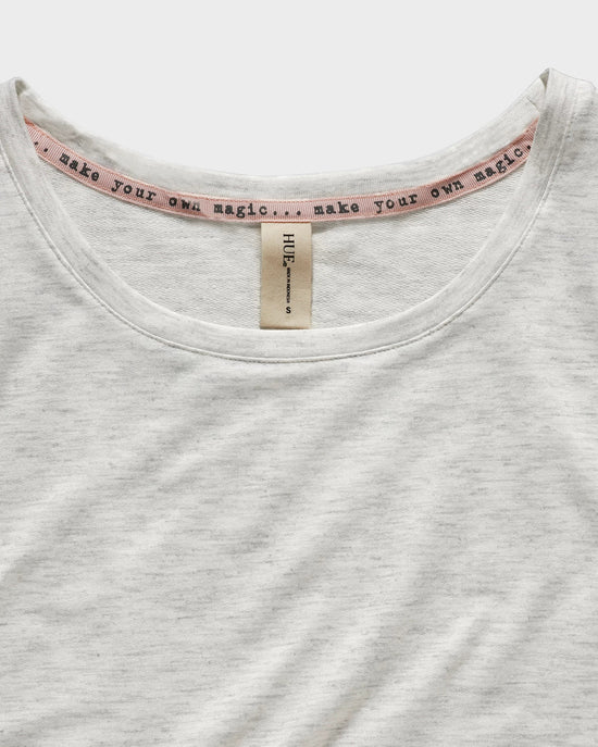 Whitesand Heather $|& HUE Heather Basic Long Sleeve Lounge Tee - Hanger Back