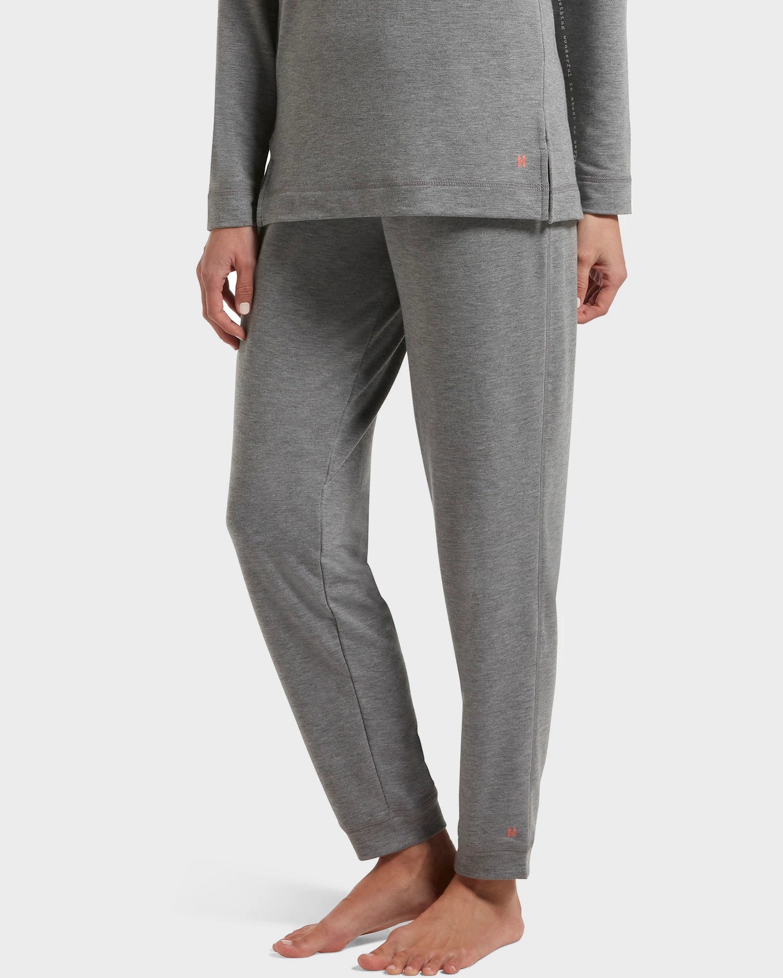 Medium Grey Heather $|& HUE Heather Basic Lounge Pant - VOF Detail