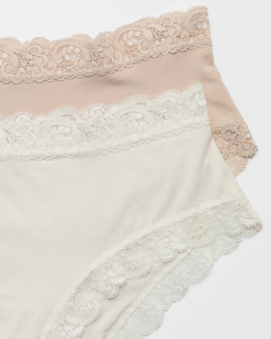 Chantilly/Champagne 2 Pack $|& Fleur't Iconic High Waist Boyshort - SOF Detail
