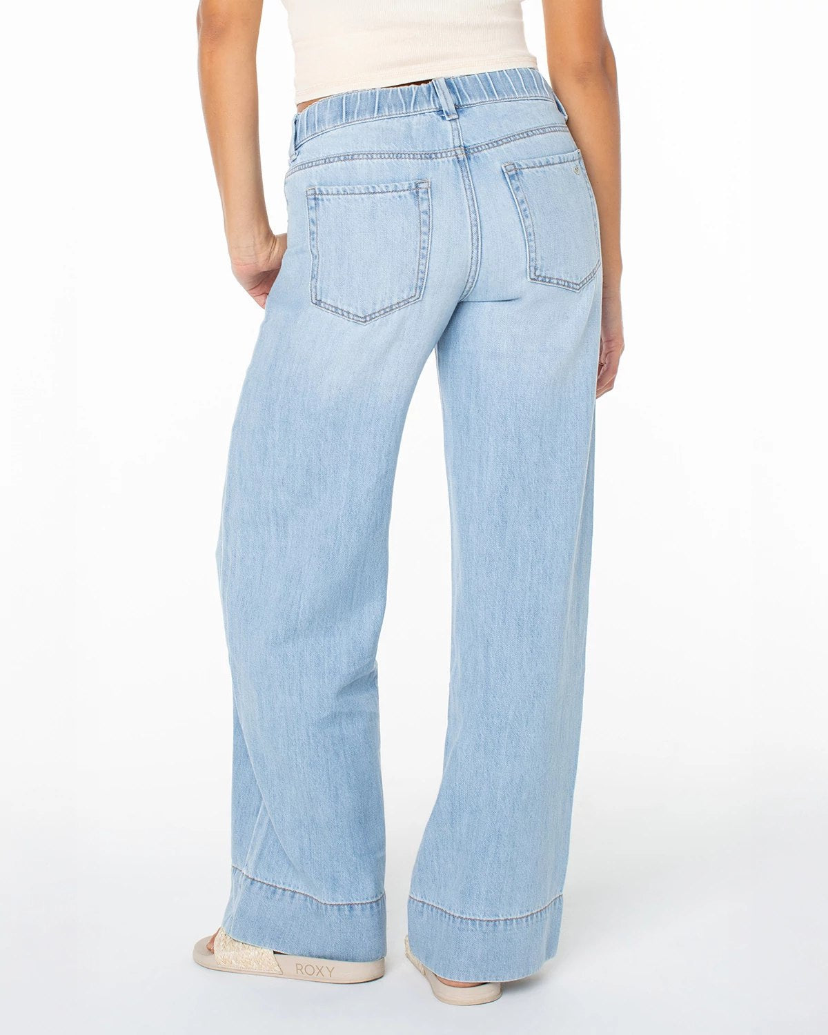 So Board $|& Roxy Finley Drawstring Waist Linen-Blend Jean - Hanger Side