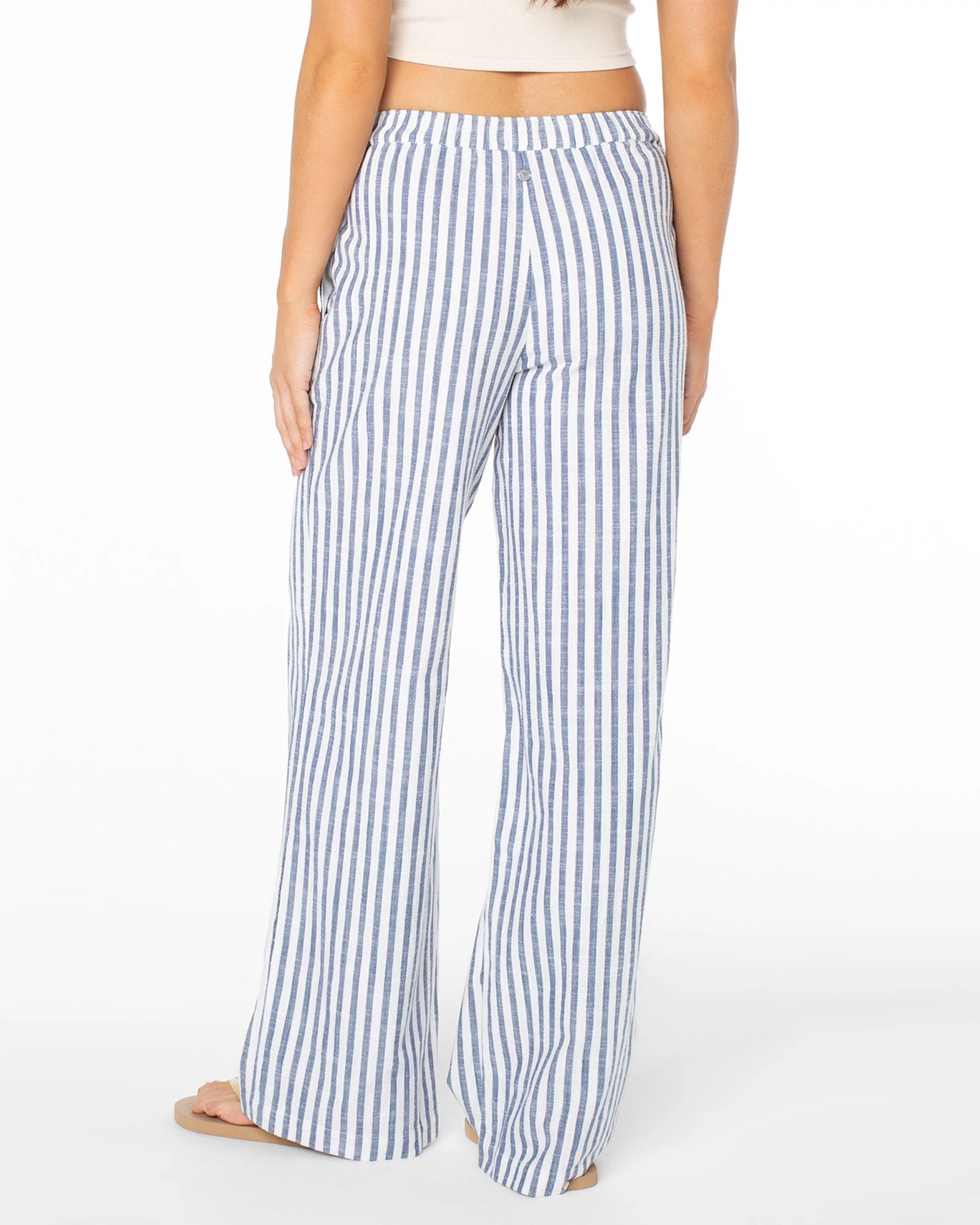 Blue Horizon Jail Bird Stripe $|& Roxy Mavericks Beach Trouser - Hanger Side