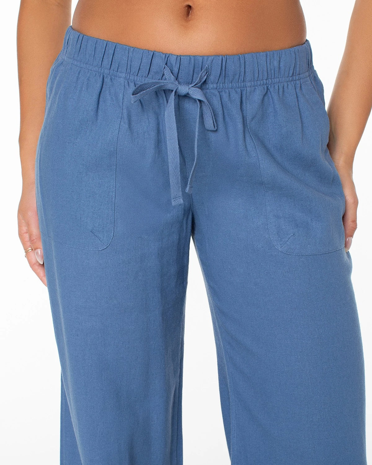 Blue Horizon $|& Roxy Lagoon Linen-Blend Pant - Hanger Back