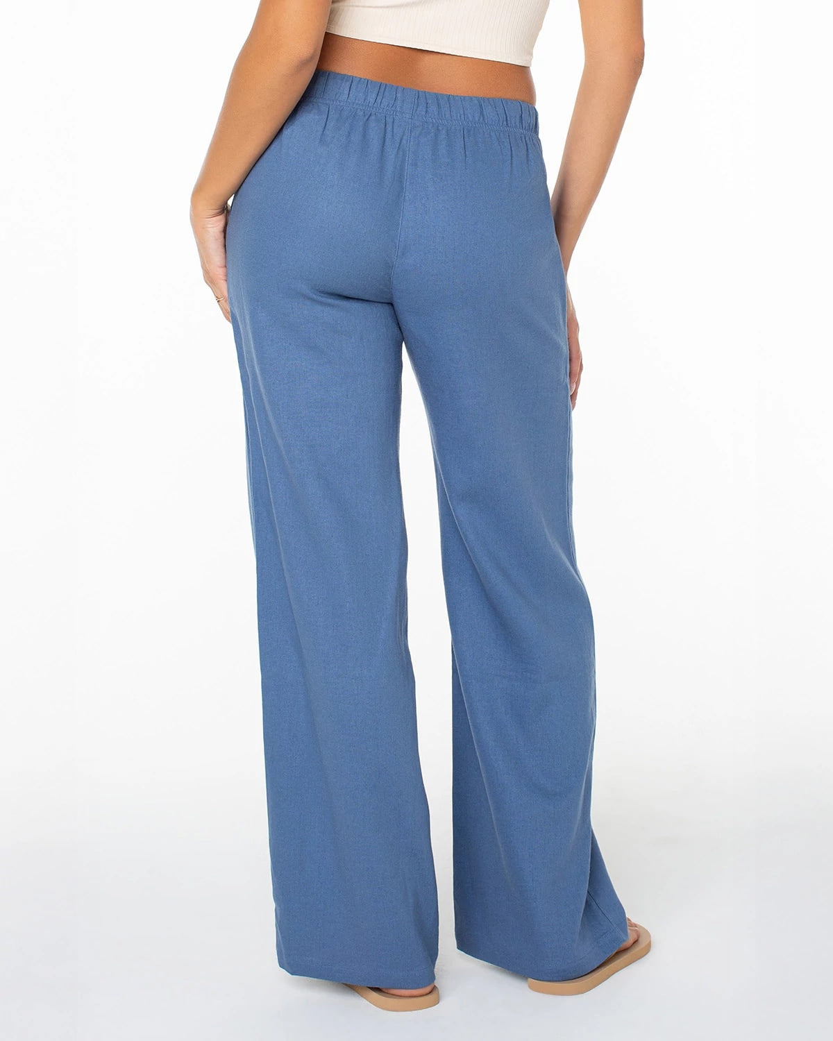 Blue Horizon $|& Roxy Lagoon Linen-Blend Pant - Hanger Side